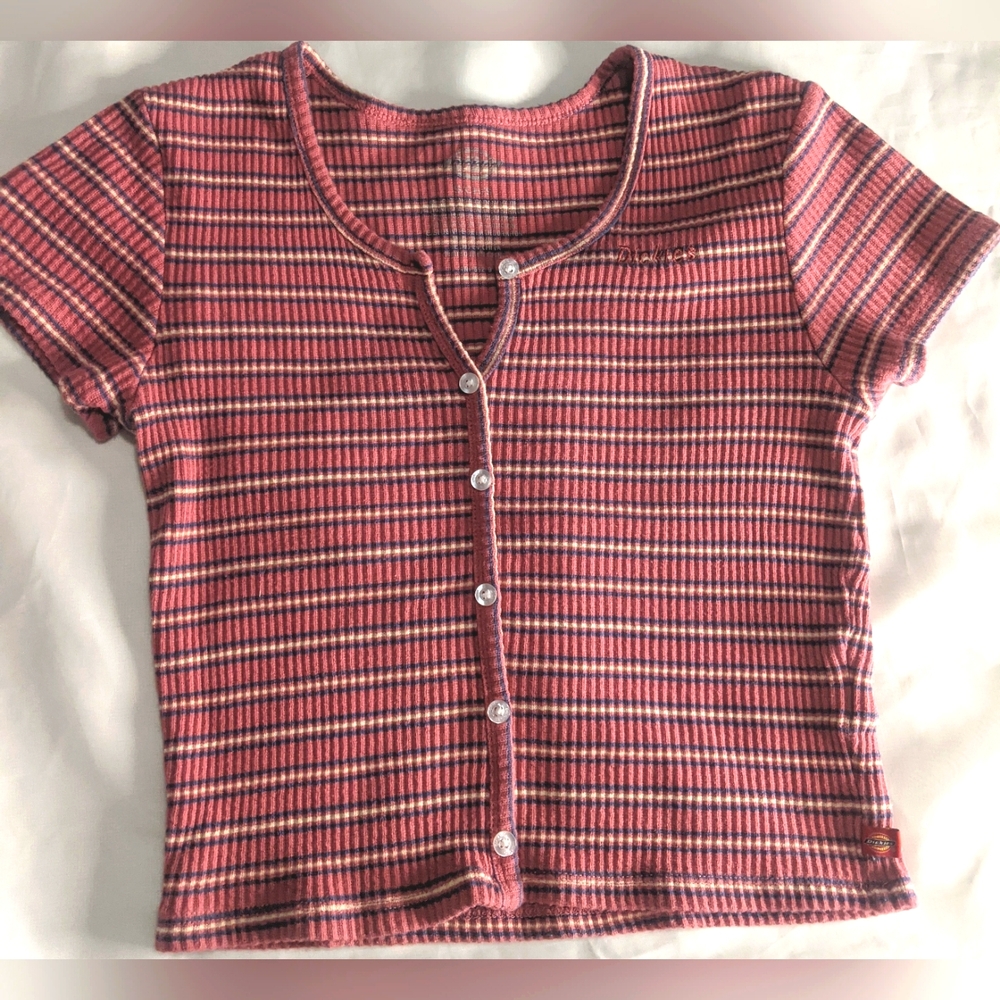 Dickies Women's Striped Crop Top - Picture 6 of 7